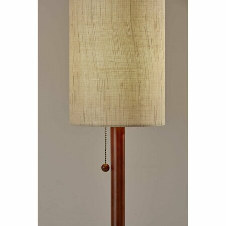 Homeroots Walnut Wood Table Lamp8 x 8 x 31 in. 372561